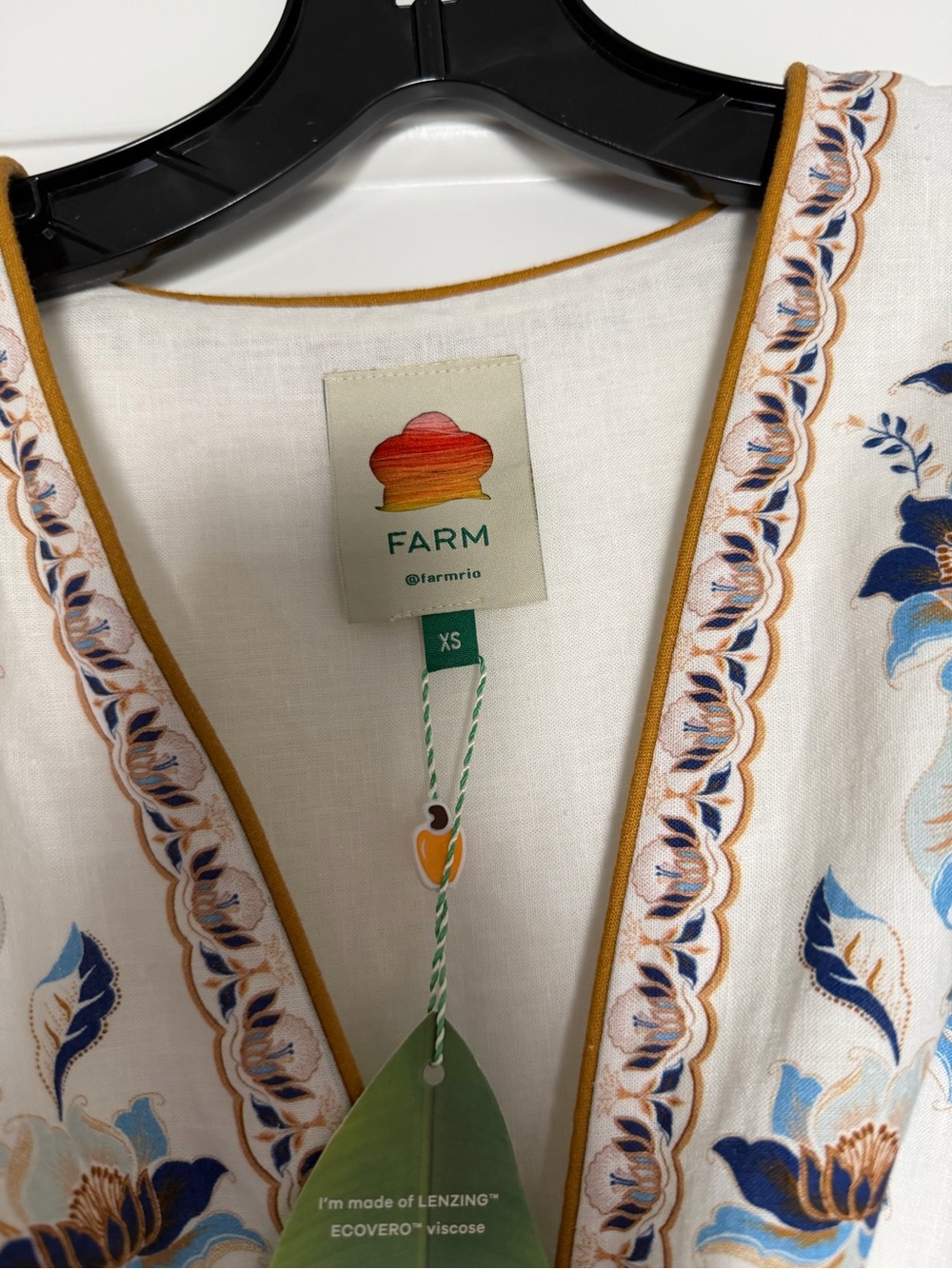 NWT Farm Rio Ivory Floral Embroidered Maxi Dress - Picture 9 of 12